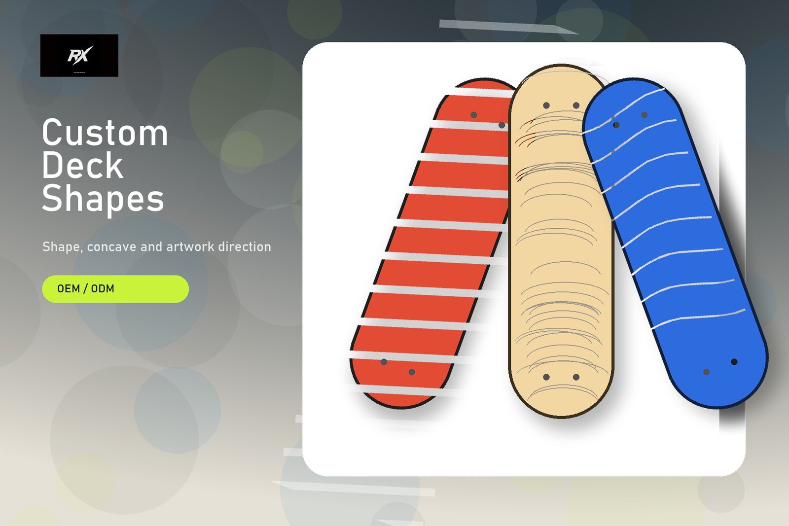Custom deck shape options