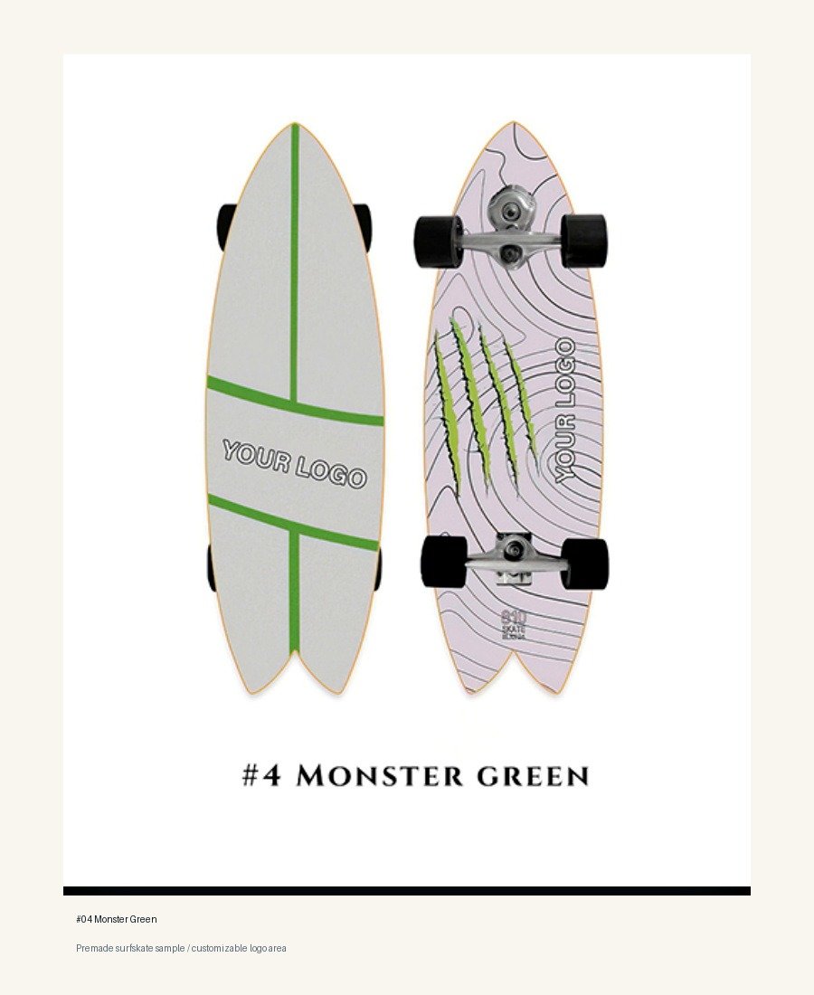 Monster Green surfskate sample