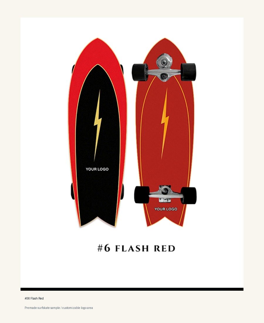 Flash Red surfskate sample