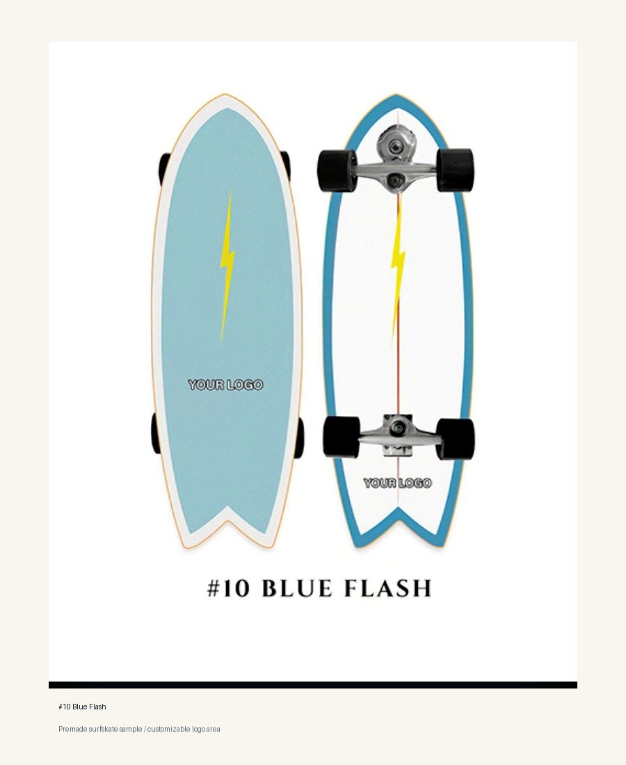 Blue Flash surfskate sample