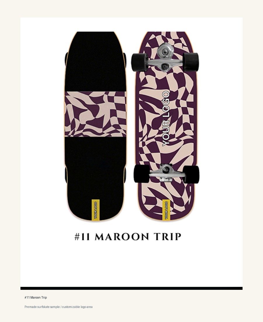 Maroon Trip surfskate sample