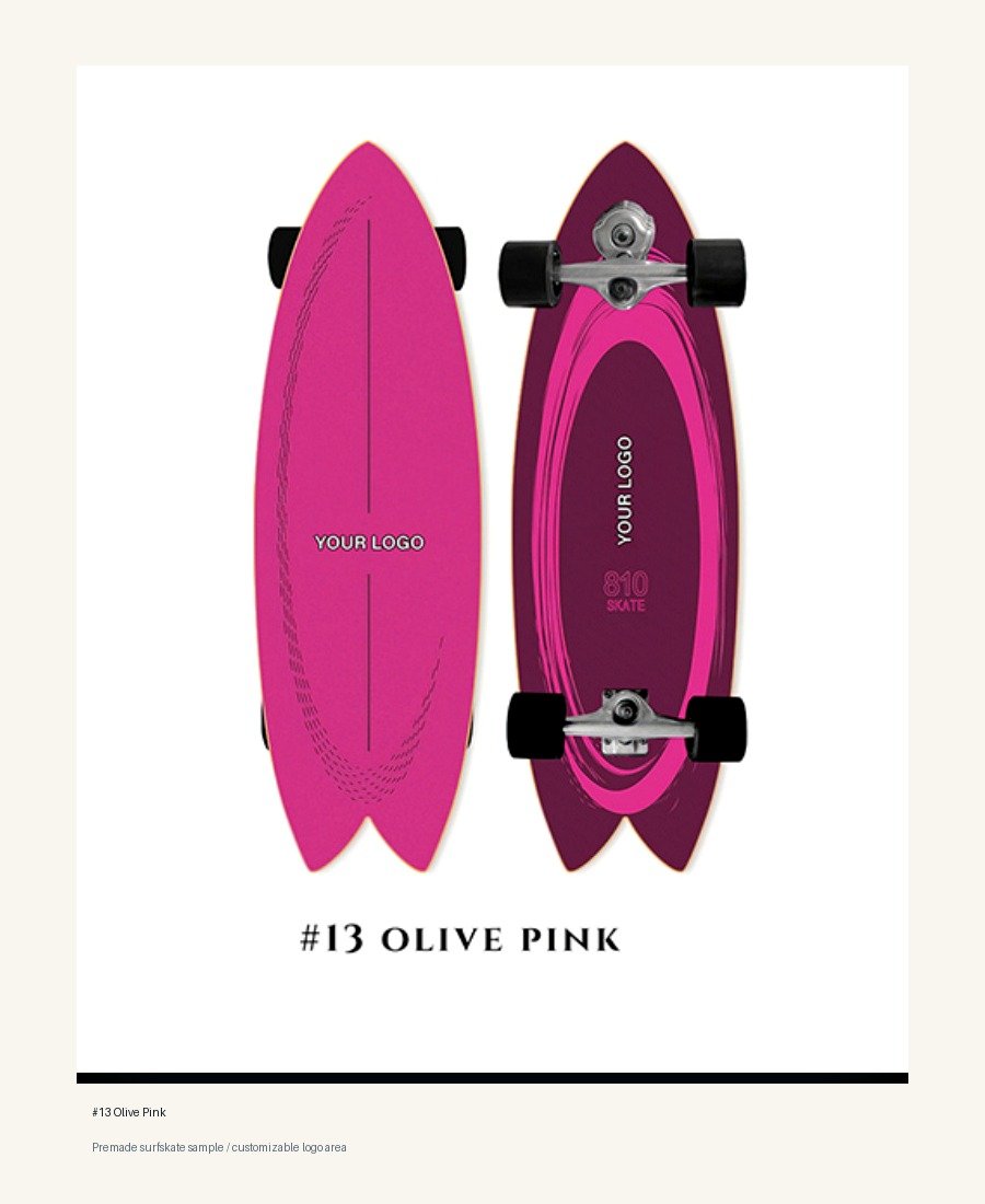 Olive Pink surfskate sample